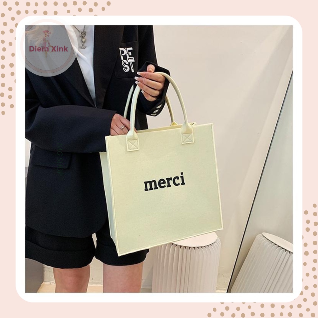 Túi đeo vai, túi merci vải ni nhiều màu siêu hot năm 2022- Diem Store- Tsx068-11- T6