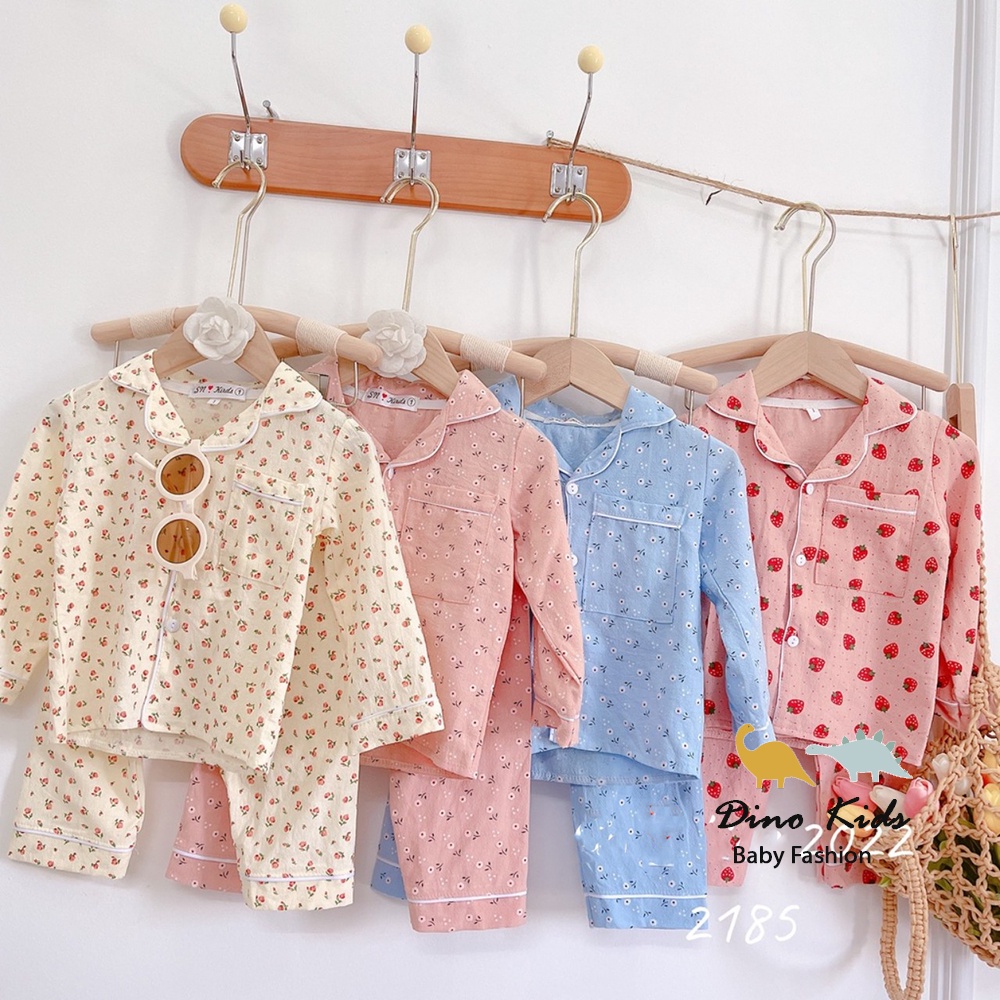 Pijama dài tay cho bé, set pijama đũi xốp cara nhiều hình cho bé trai, bé gái