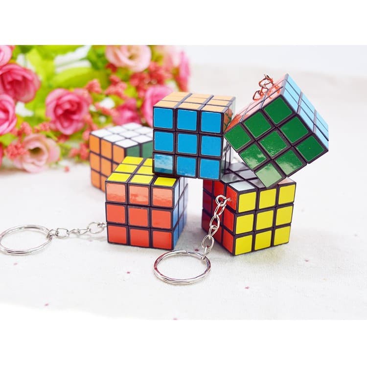 Móc Khoá Game Rubik Xoay Được