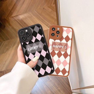 ỐP LƯNG IPỐp lưng iphone LUCKY & HAPPY cạnh vuông  7/8/se2020/7/8plus/x/xs/xs max/11/12/13/promax