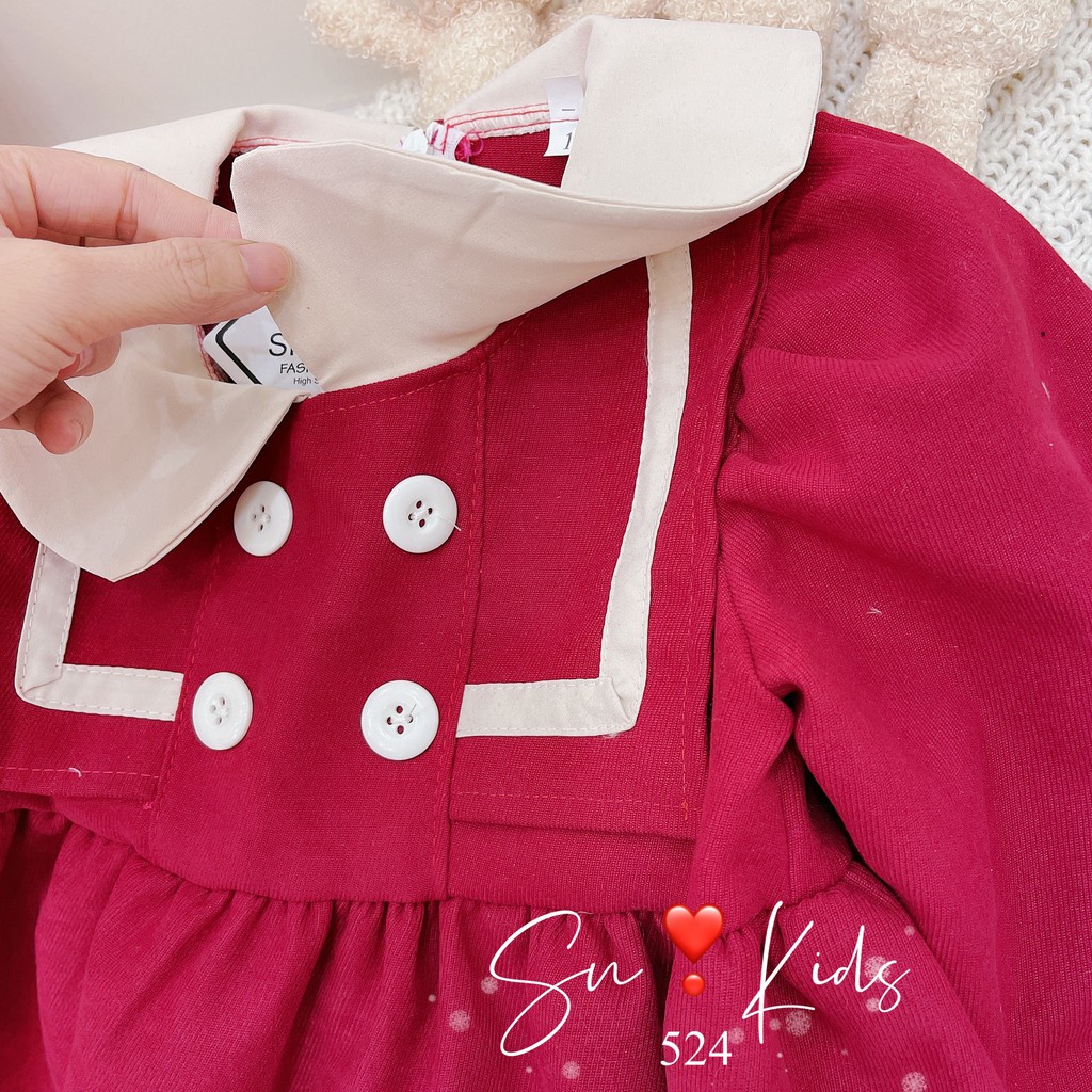 Váy cho bé - Váy nhung babydoll bé gái AM825 TTR114