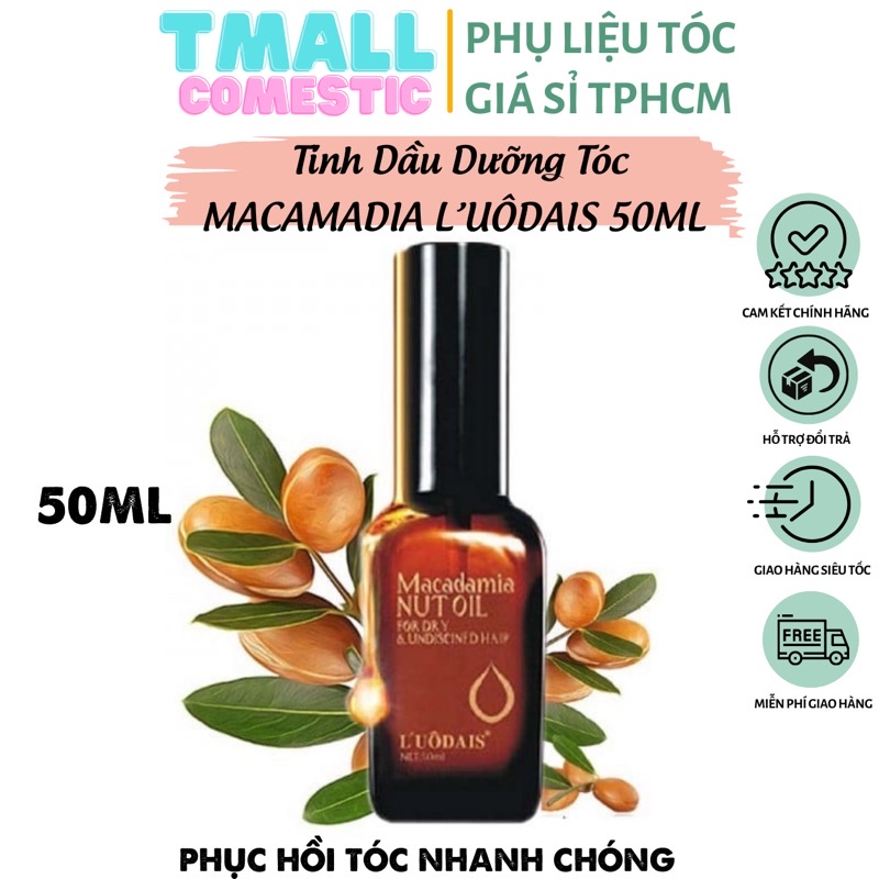 Tinh dầu dưỡng tóc MACADAMIA serum dưỡng tóc uốn Luodais NUT OIL 50ML