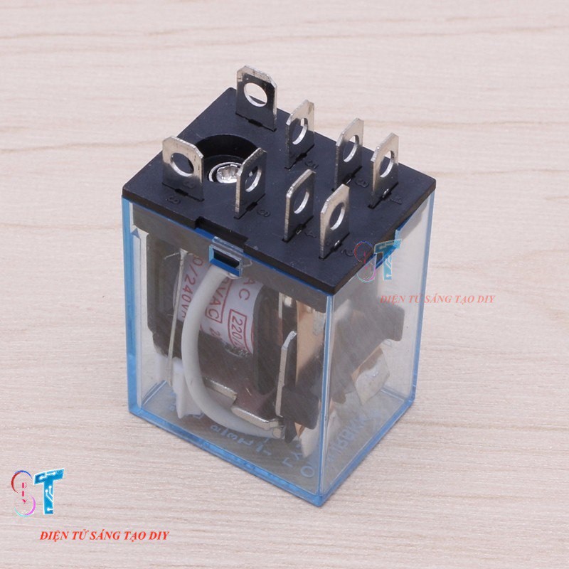 Relay Trung Gian, role kính LY2N-J Relay 220V 10A 8 chân