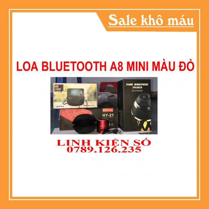 LOA BLUETOOTH A8 MINI MÀU ĐỎ