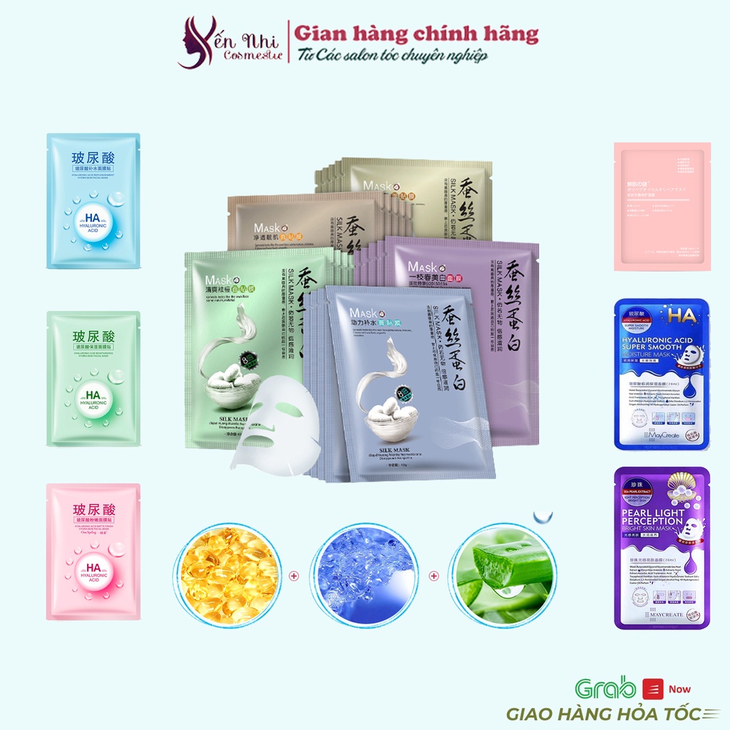 Mặt nạ giấy tơ tằm Mask mặt nạ dưỡng da cấp ẩm thải độc mặt nạ nội địa trung, Mỹ phẩm tóc yến nhi | BigBuy360 - bigbuy360.vn