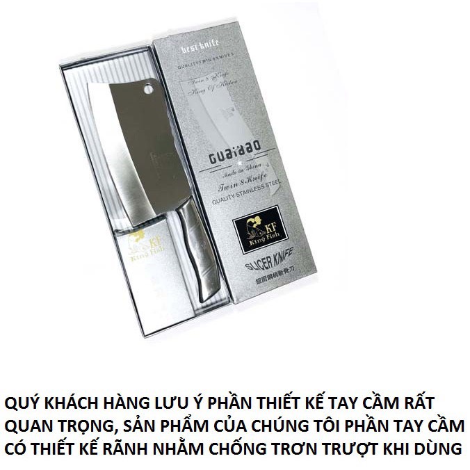 Dao chặt xương, chặt gà, vịt, ngan, băm thịt cán inox bản lớn siêu bén Cao Cấp sạch sẽ, bền bỉ và an toàn