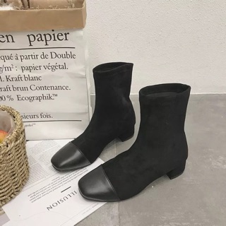 Boot cao cổ da lộn