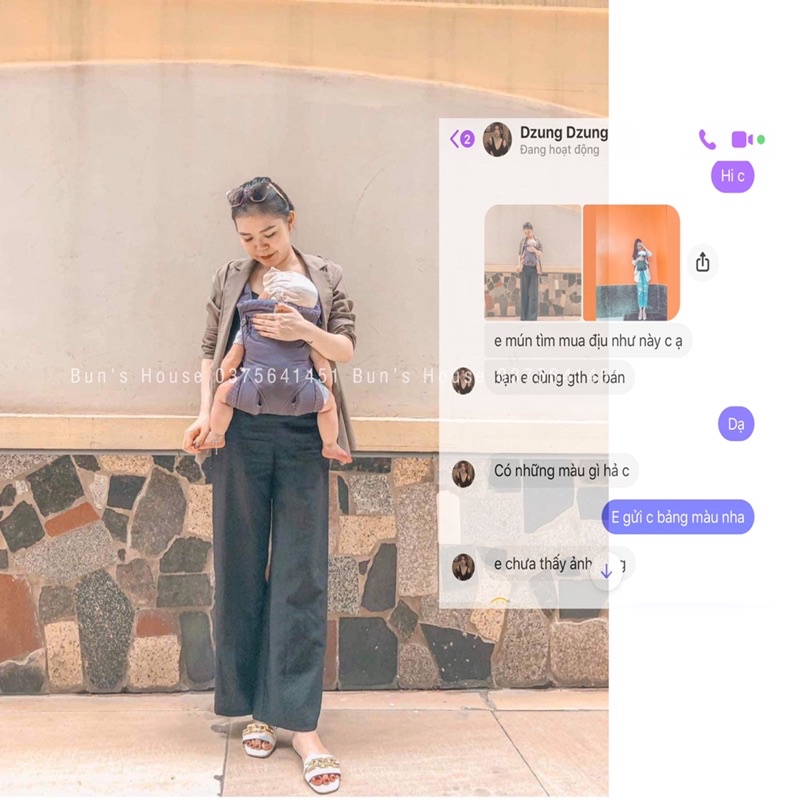 Địu trợ lực cho bé