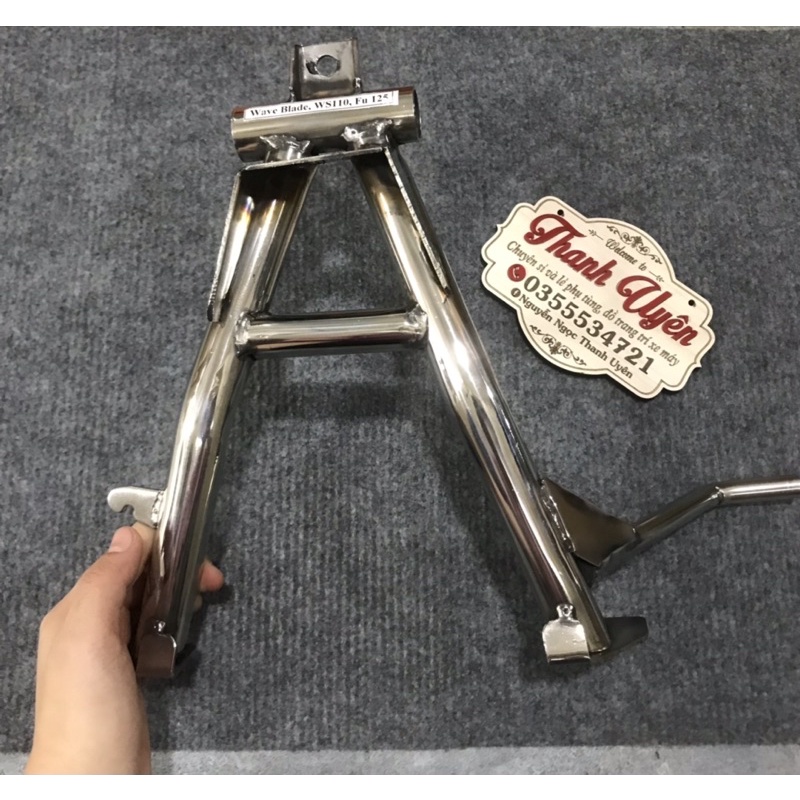 COMBO CHỐNG ĐỨNG,CHỐNG NGHIÊNG INOX DÀNH CHO XE WAVE BLADE, WS110, FUTURE125