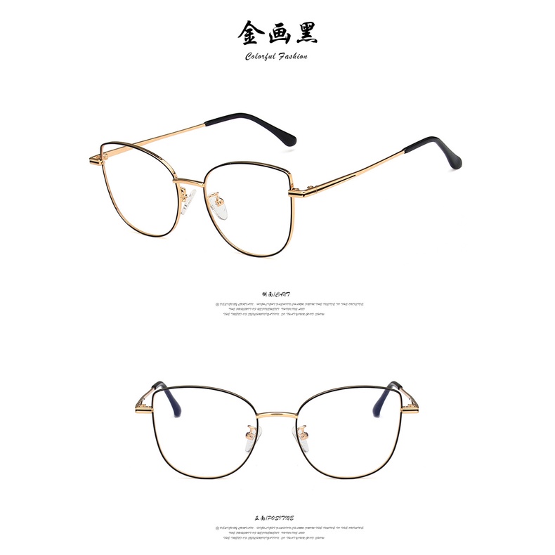 Kính Mát Mắt Mèo Nữ Gọng Kim Loại Chống Bức Xạ