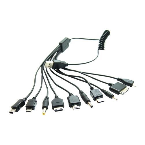 Cáp sạc đa năng 10 đầu dây xoắn có chuẩn i.Phone 5/6/7 -Tiện lợi tất cả các dòng điện thoại DÒNG 2020