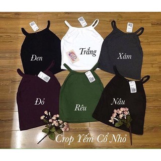 Áo croptop yếm cổ nhỏ