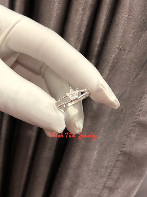 Nhẫn vương miện bạc ta-Minh Tâm Jewelry