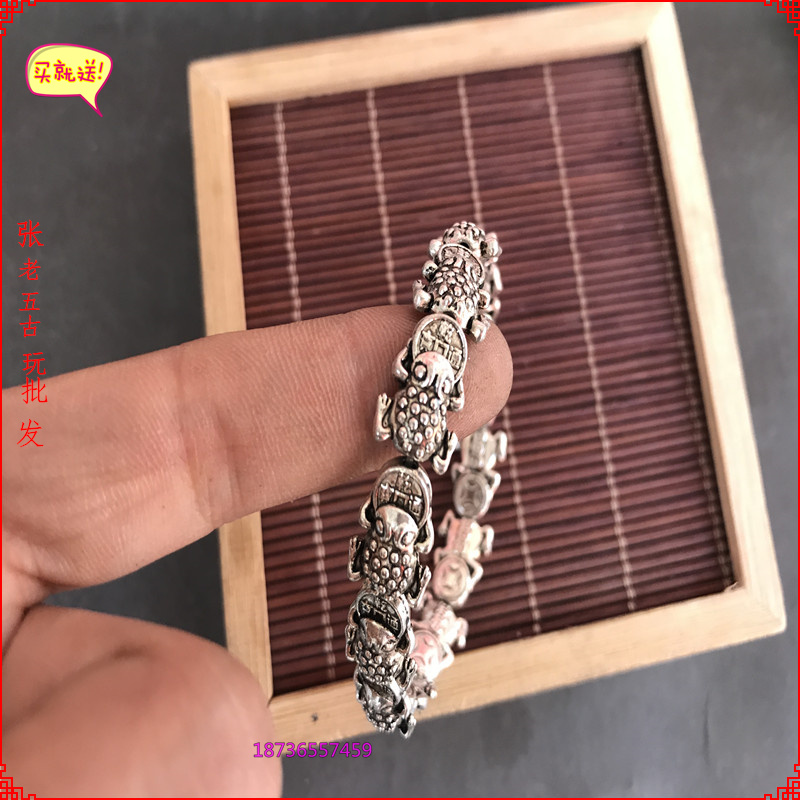 S925 Sterling bạc hạt giống Bạc Vòng đeo tay Bạc Tây Tạng tay sáng tạo hướng dẫn sử dụng Phong cách Trung Quốc retro nam