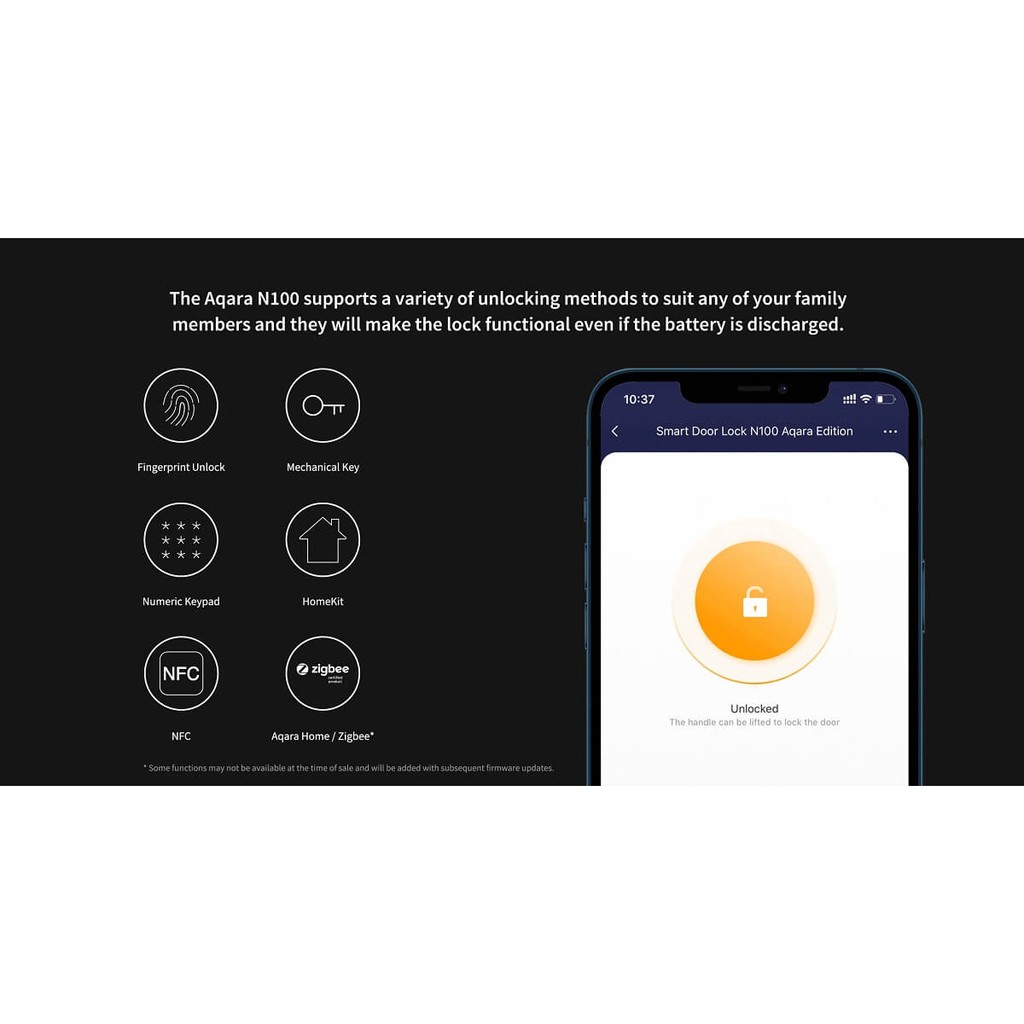 Khoá Cửa Thông Minh Aqara N100 Zigbee Edition (Bản Quốc Tế - model: ZNMS16LM) - Lắp đặt HN-HCM
