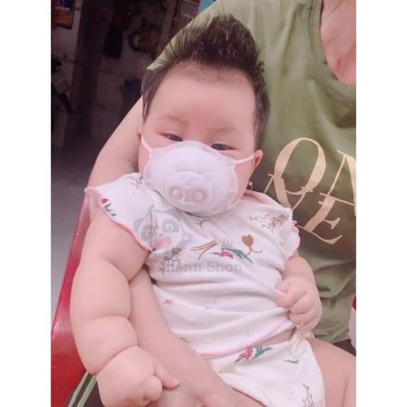 khấu trang gấu cho bé sơ sinh đến 2 tuổi (1 sét 3 chiếc 1 gói)