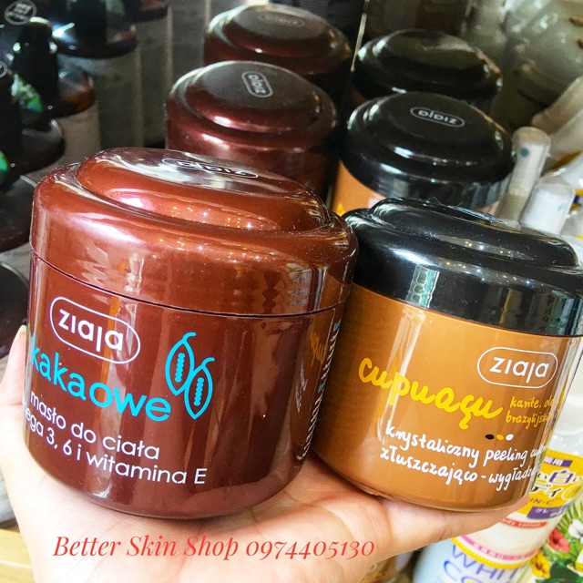 Bộ dưỡng Body Ziaja hạt Cacao Ba Lan