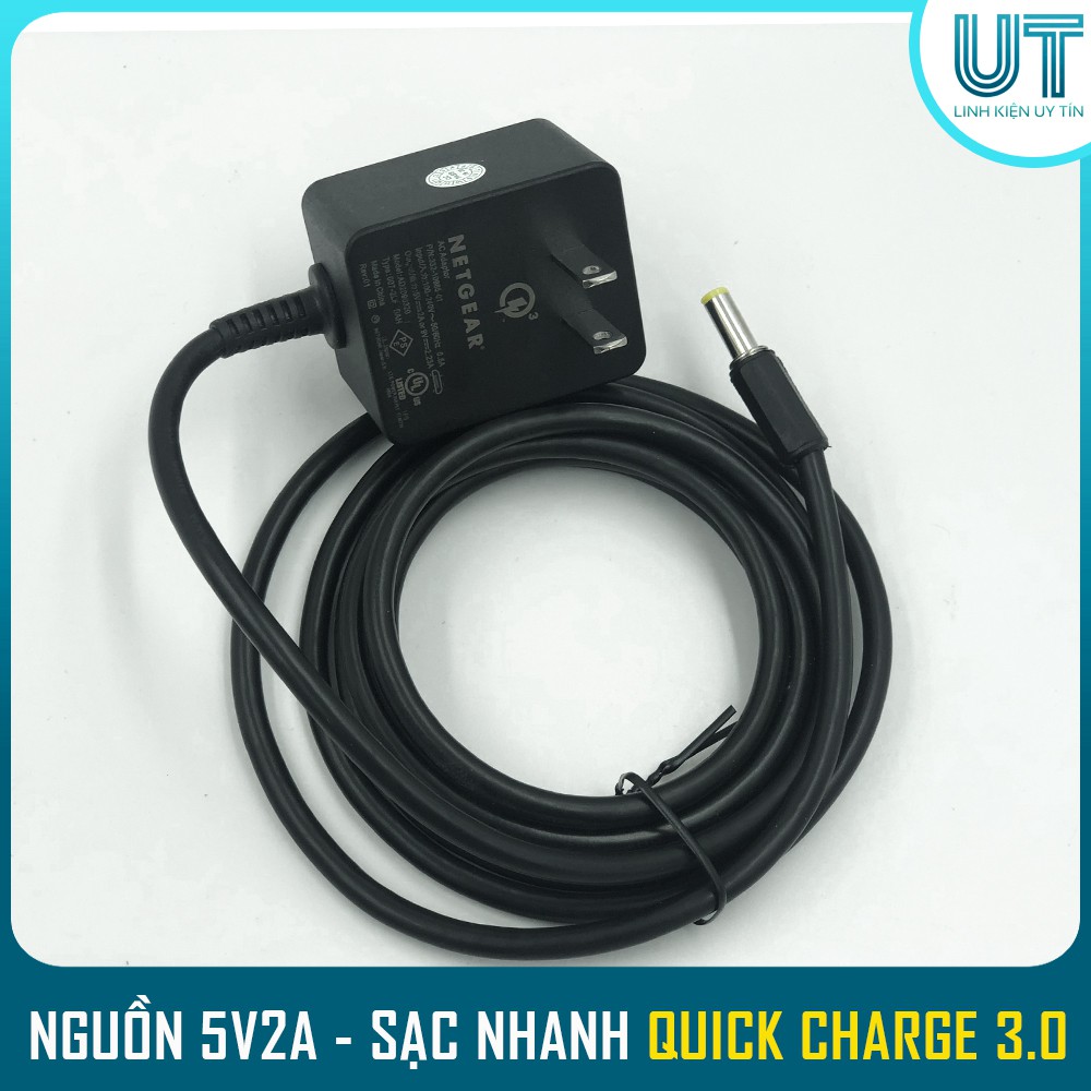 Nguồn Adapter sạc nhanh 5V2A MicroUSB và 5.5 DC - Có sạc nhanh Quick Chager 3.0 ( Hãng Netgear )