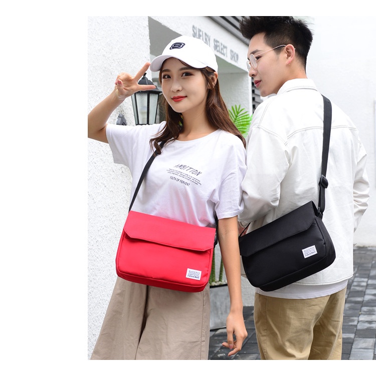 Túi đeo chéo nam mini vải canvas bền bỉ phong cách unisex Hàn Quốc