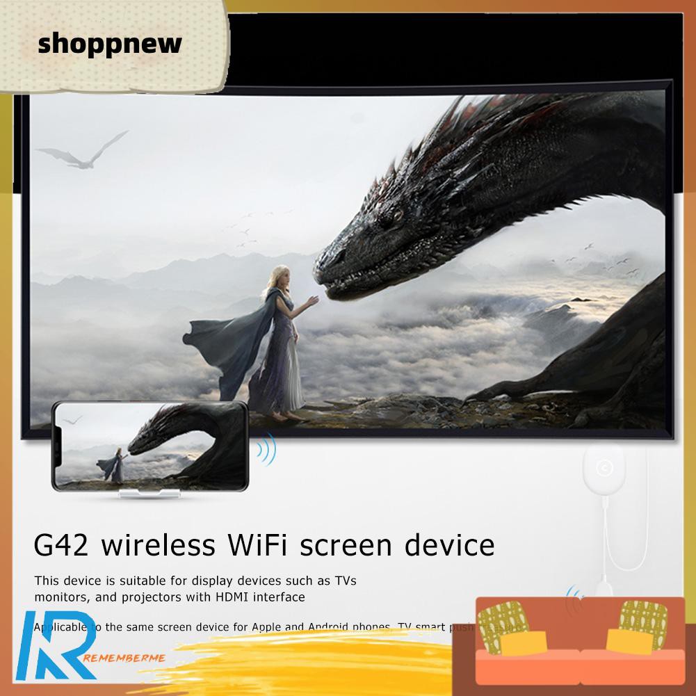 Thiết Bị Chia Sẻ Hình Ảnh Qua Wifi G42 Tv 1080p Hdmi-Comp