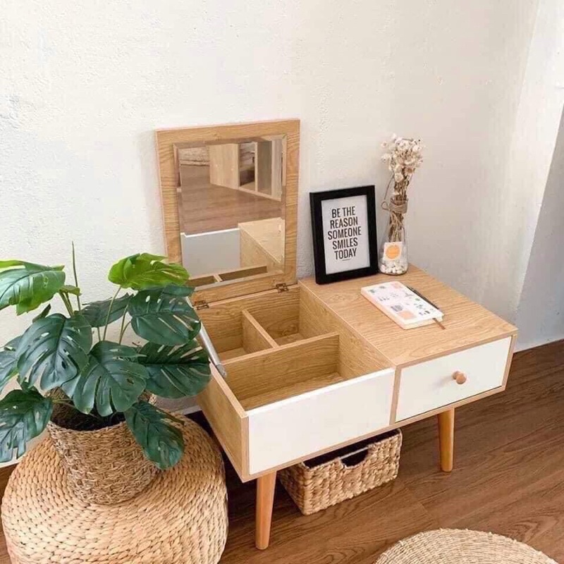 Bàn trang điểm mini - bàn trang điểm ngồi bệch