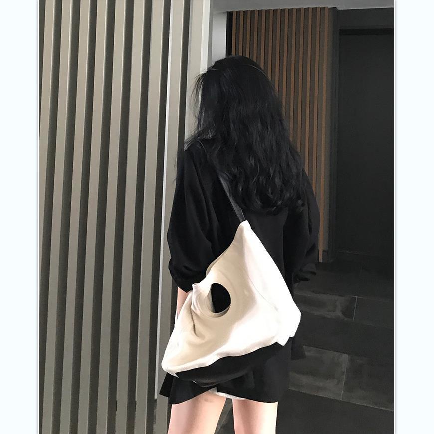 Túi Tote Đeo Vai Vải Canvas Cỡ Lớn Thiết Kế Dễ Thương
