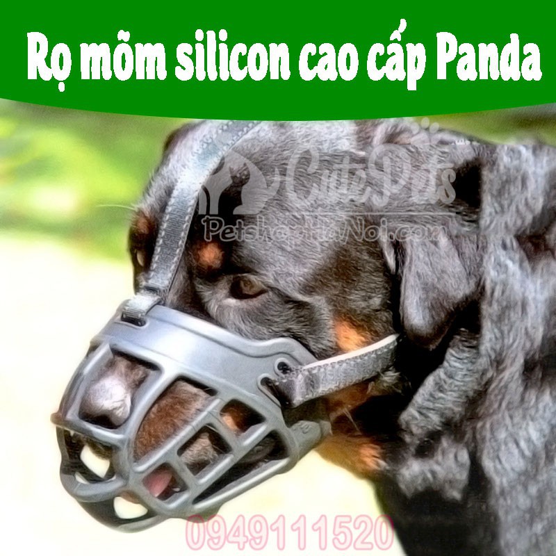 Rọ mõm silicon cao cấp Panda Dành cho chó - Thức ăn chó mèo CutePets