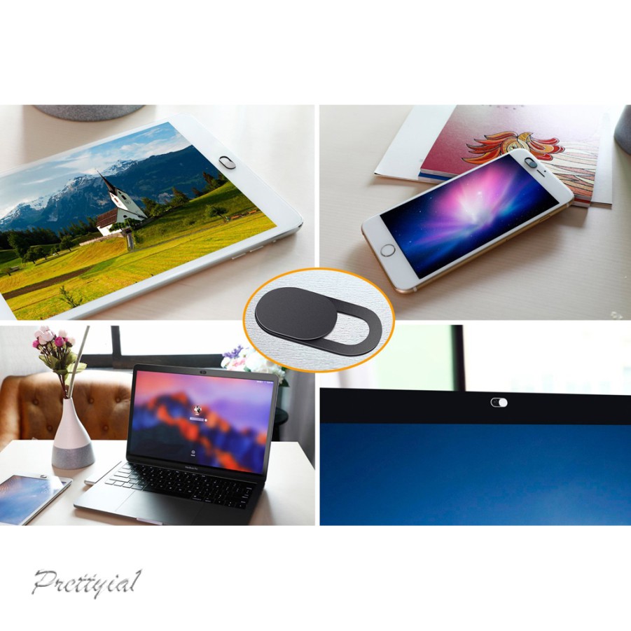 Bộ 6 Miếng Bọc Webcam Có Thể Tái Sử Dụng Cho Ipad Laptop Camera Đen