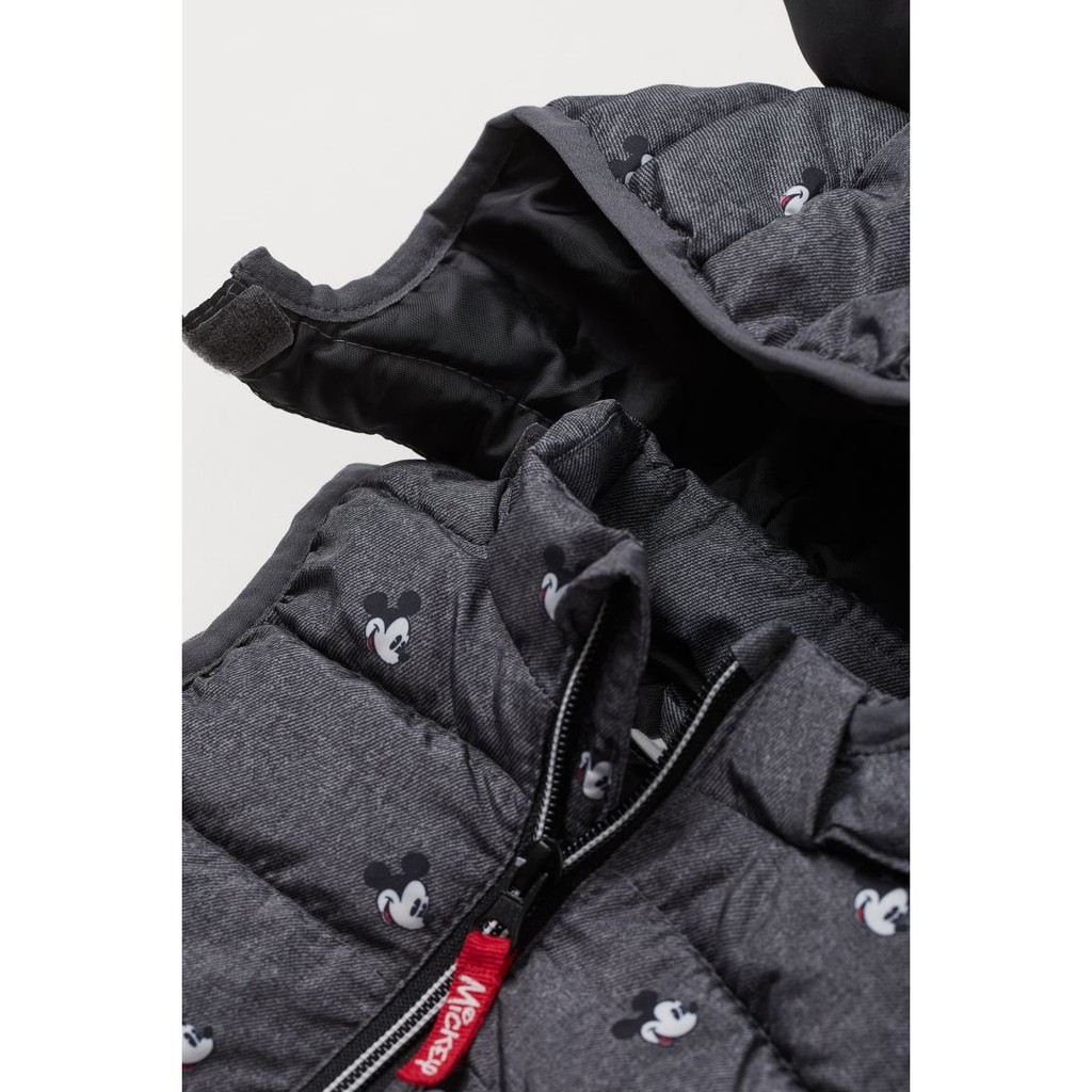 Áo khoác gile Mickey xám đen, HM UK săn sale