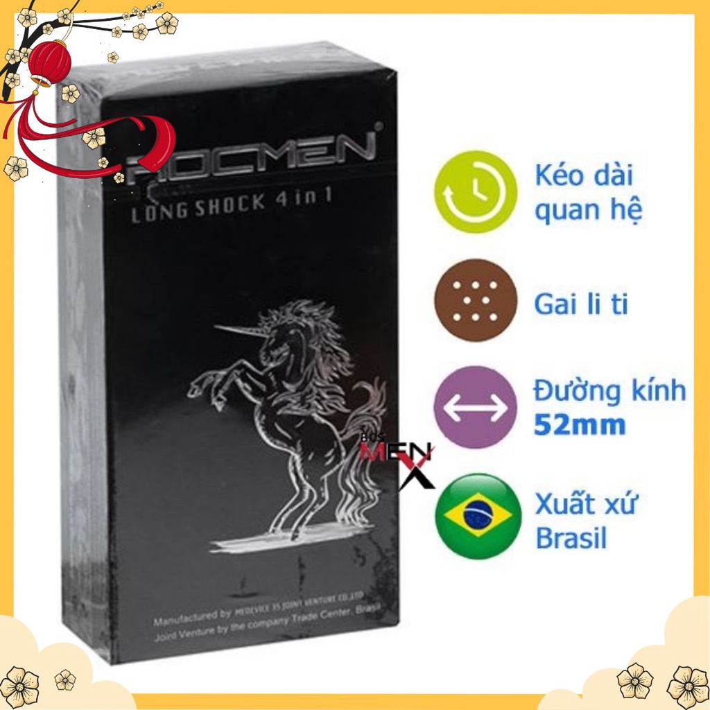 Bao cao su Rocmen  Đen – (12 cái)