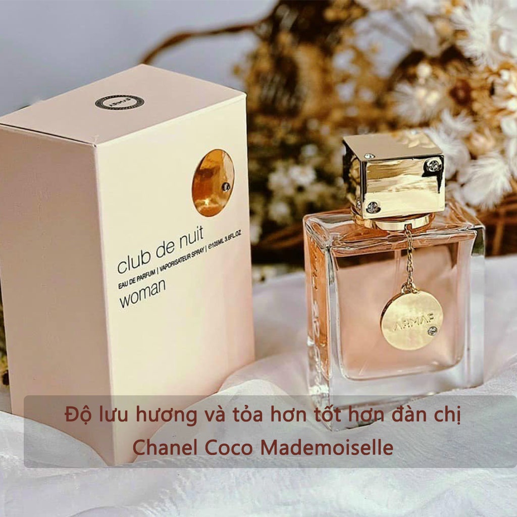 Nước Hoa Club De Nuit Women EDP, Mẫu Thử Nước Hoa Nữ Armaf Club De Nuit 2ml, 5ml, 10ml Chính Hãng
