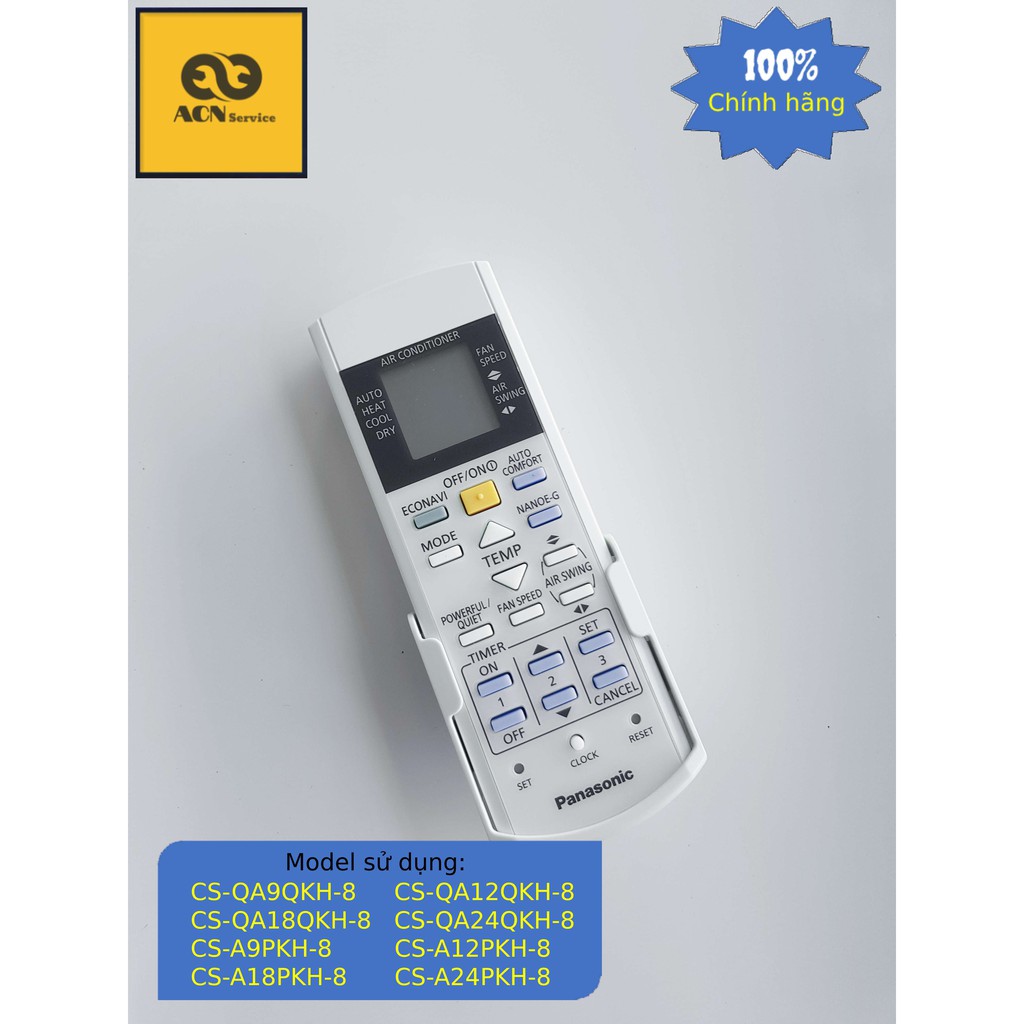 [Mã ELHA22 giảm 5% đơn 300K] [REMOTE] Điều khiển máy lạnh Panasonic - CS-QA..QKH-8