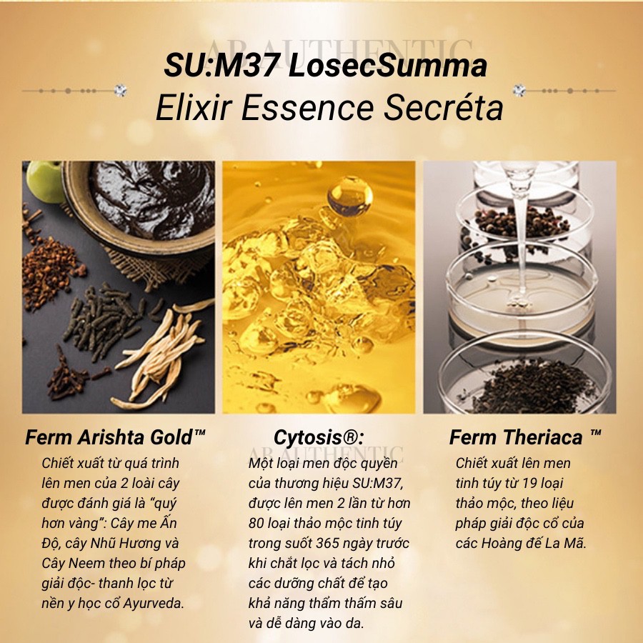 Gói sample Nước thần thanh lọc tái sinh da Sum 37 LosecSumma Elixir Essence Secreta - AB Authentic