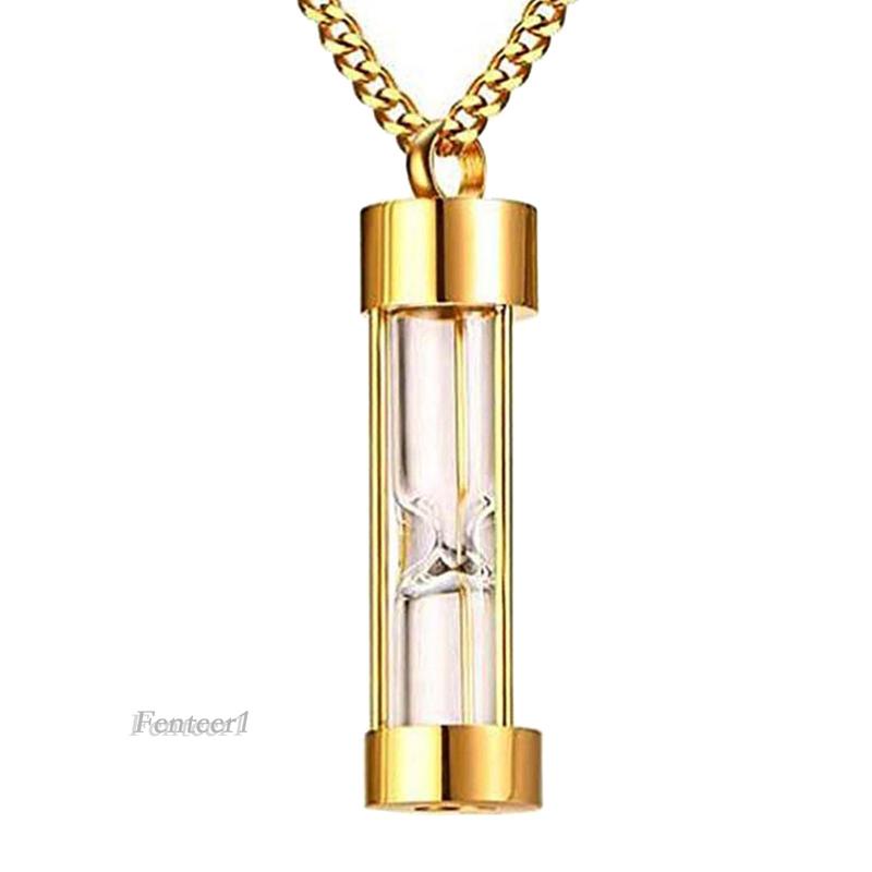 [Fenteer1] Vòng cổ Mặt Đồng Hồ Cát Bằng Thép Không Gỉ