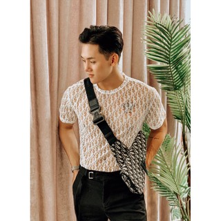 Áo thun lưới chữ mỏng sexy