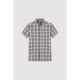 Áo sơ mi ORI kẻ caro cộc tay-05-Xám