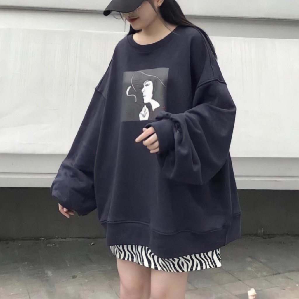 Áo sweater nữ form rộng tay bồng SGIRL áo nỉ nữ cute Ulzzang Hàn Quốc_VIETSTAR | BigBuy360 - bigbuy360.vn