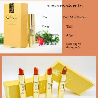 Son nhung lì 2 đầu Gold Matte Lipstick Mini Garden Hồng Đào