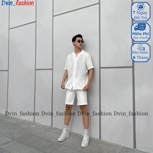 Áo sơ mi ngắn tay nam nữ cổ vest Gman chất lụa thoáng mát Dvin_fashion