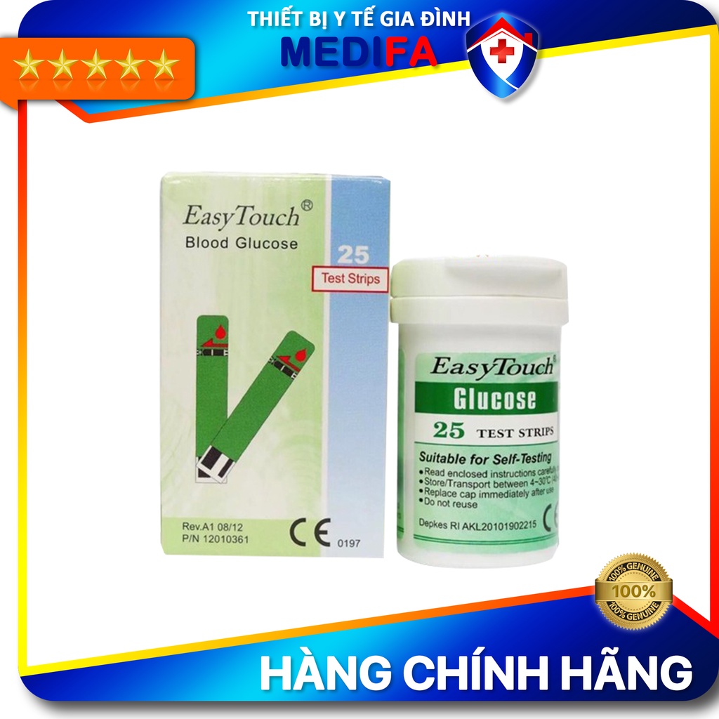 Que thử đường huyết Blood glucose dùng cho máy đo đường huyết 3 chỉ số Easy Touch, độ chính xác cao, dễ sử dụng
