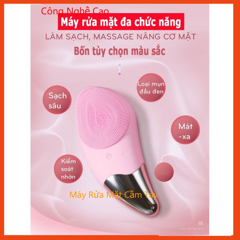 Máy rửa mặt mini cầm tay cho nam và nữ, dùng kèm sữa rửa mặt, loại bỏ chất nhờn, bụi bẩn, tế bào chết boxesshop01