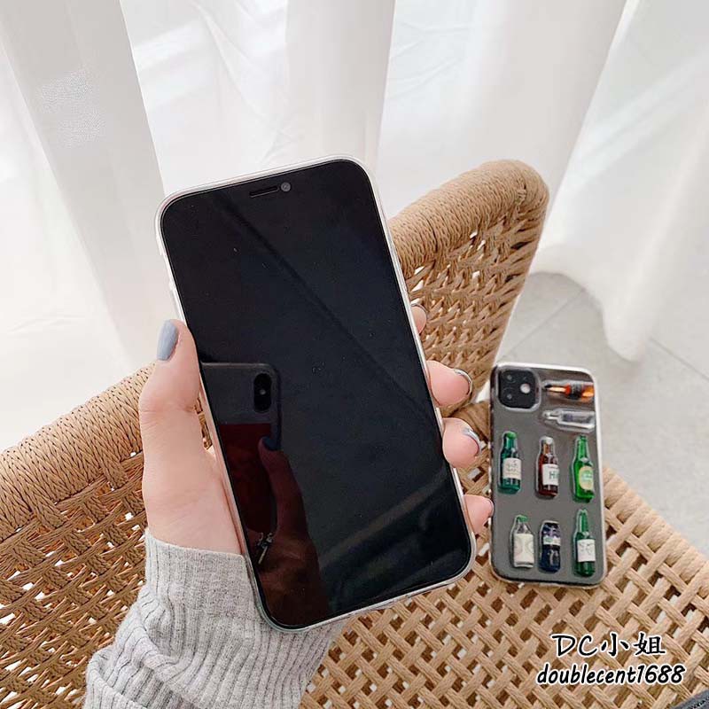 Ốp điện thoại hình chai bia sáng tạo cho iPhone 11 Pro Max