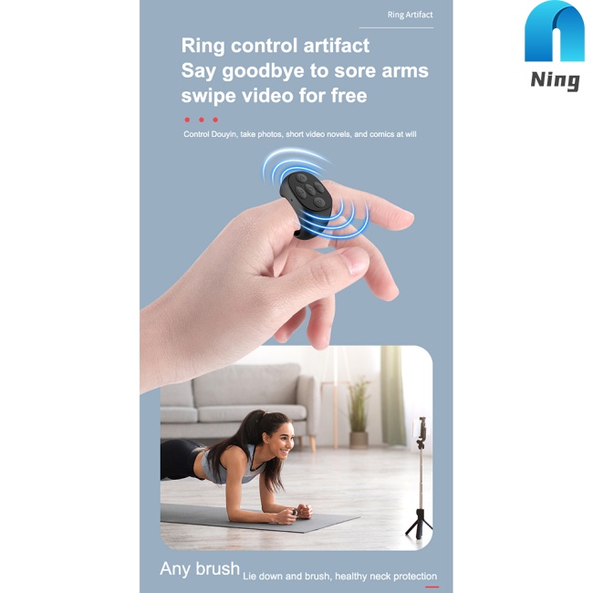 Ning Tik Tok Điều Khiển Từ Xa Bluetooth Di Động Chụp Ảnh Hẹn Giờ Trang Điểm Cho Điện Thoại
