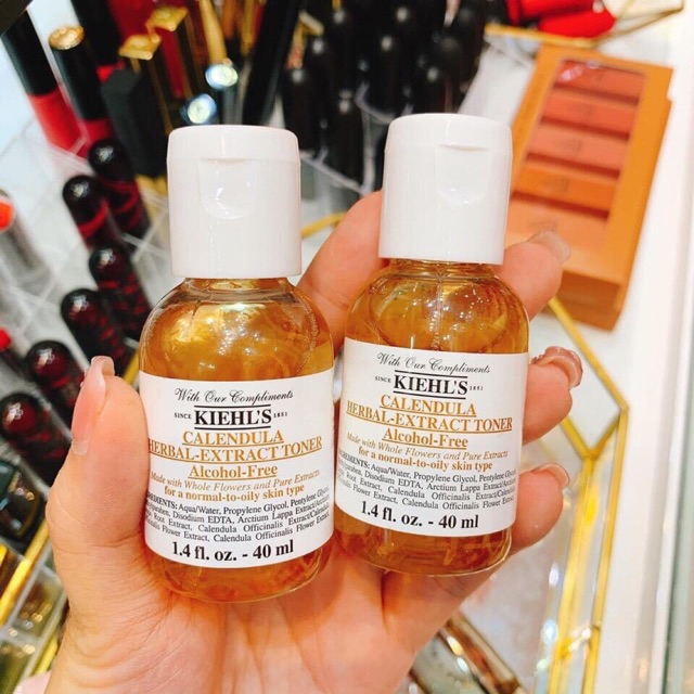 Nước Hoa Hồng Toner Hoa Cúc Kiehl’s Calendula Herbal Extract Alcohol-Free 40ml