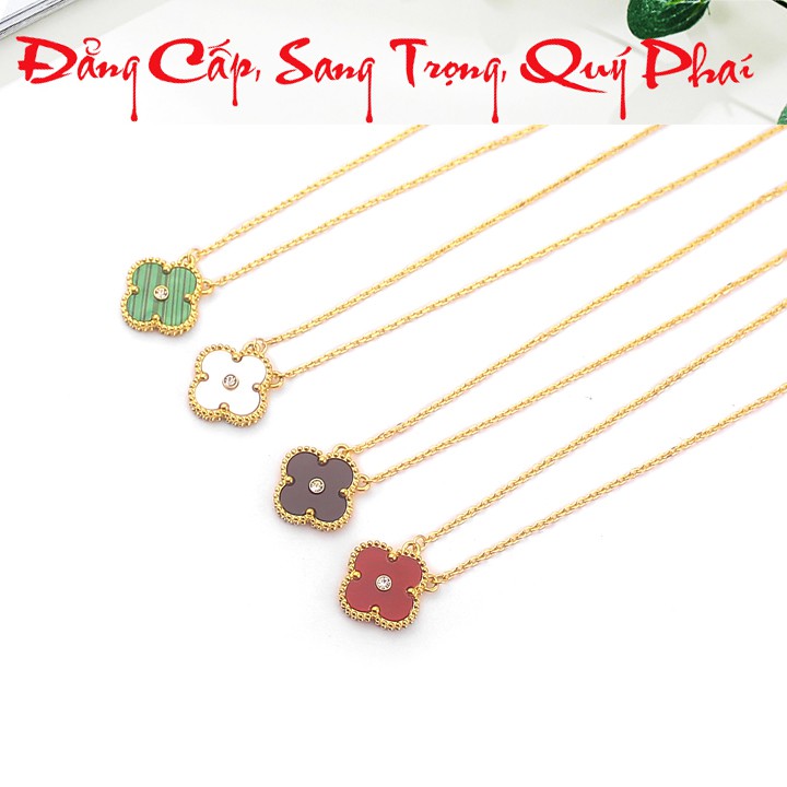 Dây chuyền nữ titan cao cấp hình hoa 4 cánh siêu đẹp, bền màu, hợp thòi trang, dễ phối đồ
