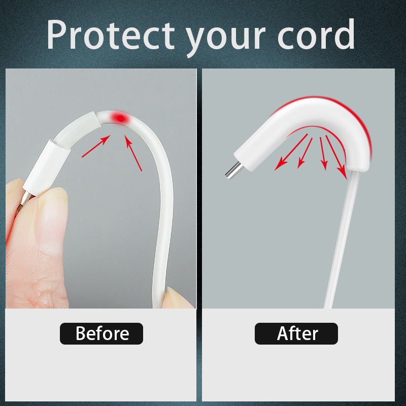 Phụ kiện bảo vệ dây cáp sạc điện thoại dây cáp tai nghe 2 trong 1 giữ gọn gàng bằng silicone tiện lợi