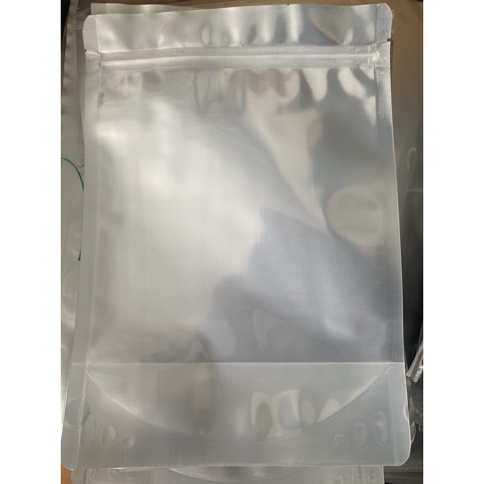 Túi Zipper Đáy Đứng 01 Mặt Bạc Đựng Thực Phẩm Giá Rẻ - 15x22cm