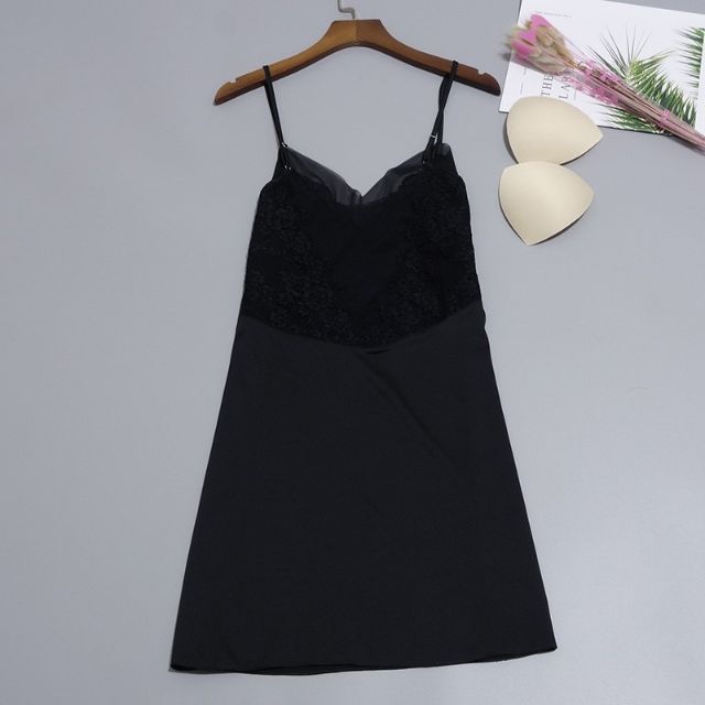 [ SIZE : L/XL 45-65 KG ] VÁY NGỦ LỤA 2 DÂY PHỐI REN vn 125090 vn 115090 | BigBuy360 - bigbuy360.vn