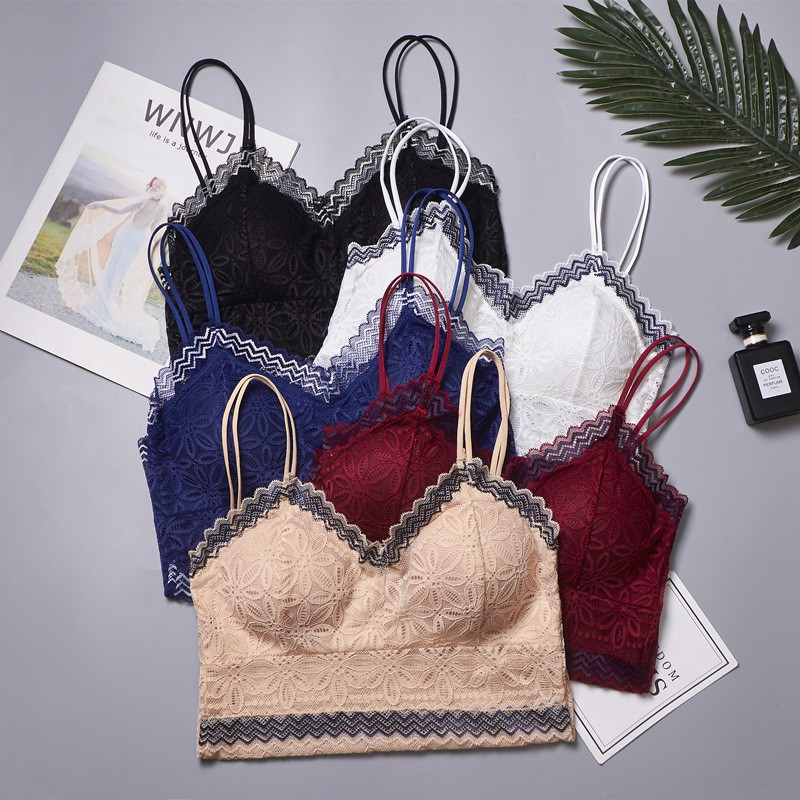 Áo ngực AOWEINISI hai dây phối ren thời trang quyến rũ thoải mái dành cho nữ