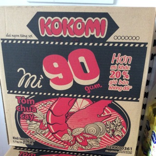 Thùng 30 gói mì Kokomi 90 tôm chua cay 90g